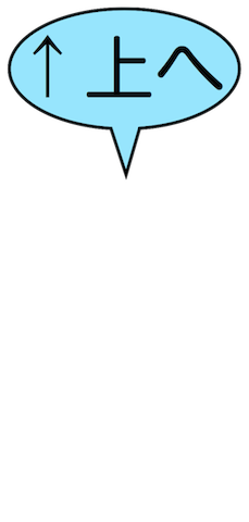 「上へ」